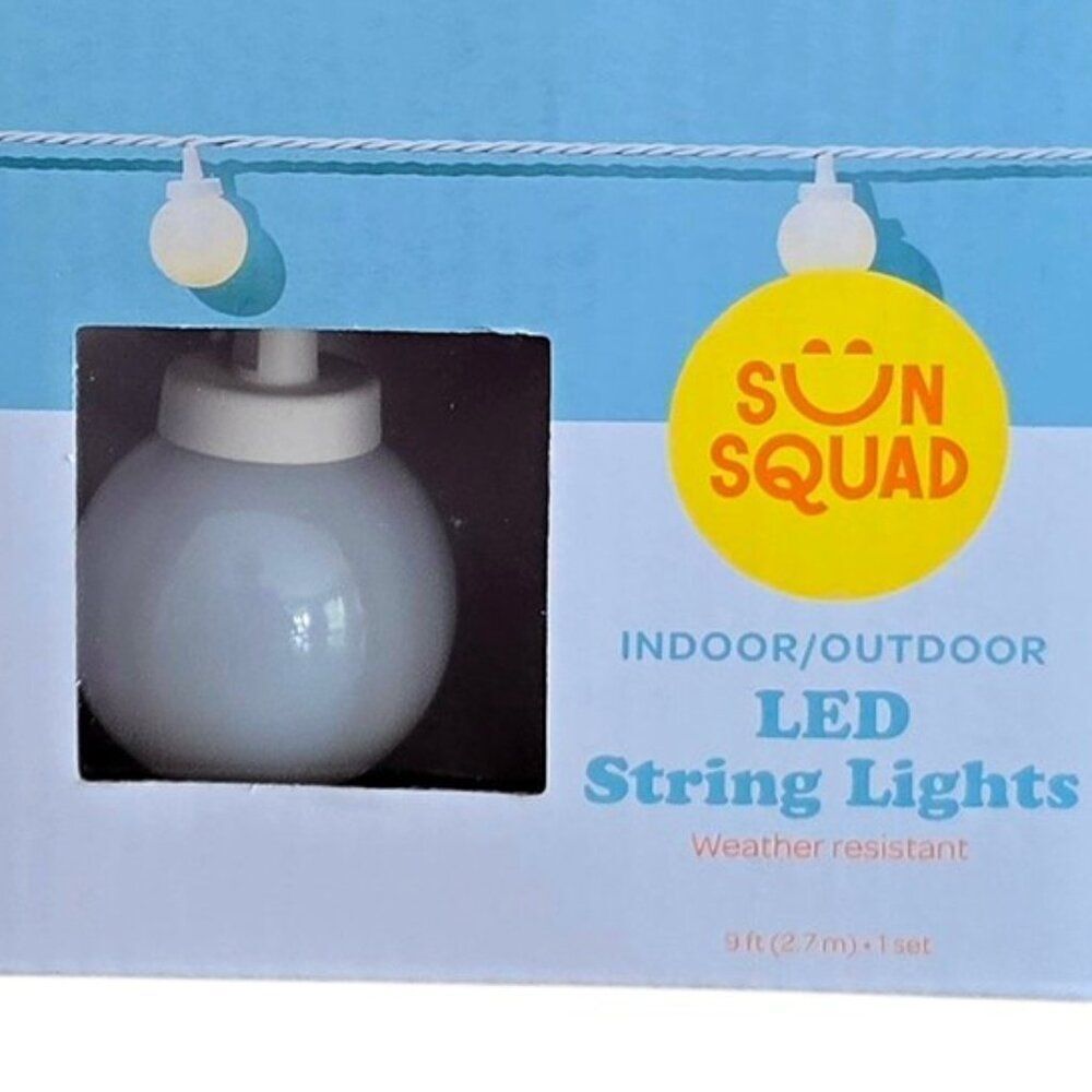 New in box Sun Squad 10 light LED String Lights